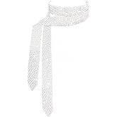 GHTIYLP Rhinestone Scarf for Women Long Sparkle Sequin Neck Scarf Skinny Womens Tie for Prom Daily Party Women Accessories