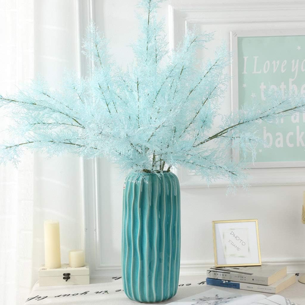 Fake flowers for decoration Fake Flower Simulation Artificial Flower High-grade Rubber Plant New Encryption Smog Grass Wedding Landscaping Simulation Flower Fog Flower Pine Needle Grass 140CM 5PCS YHD