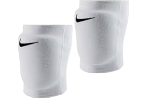 Nike Premium Dri-Fit Knee Pads (1 Pair), Essential/Streak/Varsity, Cushioning/Sweat-wicking/Unisex (Essential White - M/L)