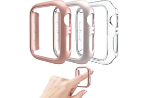 Mugust 3 Pack Compatible for Apple Watch Case 40mm Series SE 6 5 4 [NO Screen Protector], Hard PC Protective Case Bumper Cove