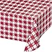 Creative Converting Paper Banquet Table Cover, Red Gingham