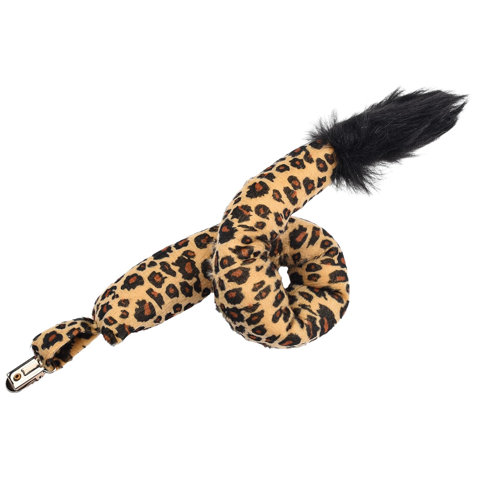 Bohue Animal Tail Plush Tiger Leopard Cow Tail Costume Accessories Dress Up Props for Halloween Cosplay Party