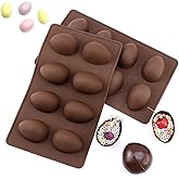 2 Pcs Silicone Egg Shaped Silicone Molds, Easter Mold Jelly Biscuits Chocolate Candy Baking Mold for Easter Theme Party Decor