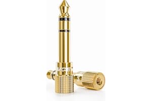 VCE 6.35mm to 3.5mm Headphone Adapter, Gold Plated 1/4 inch Male to 1/8 inch Female Stereo Audio Jack Adapters Connectors for