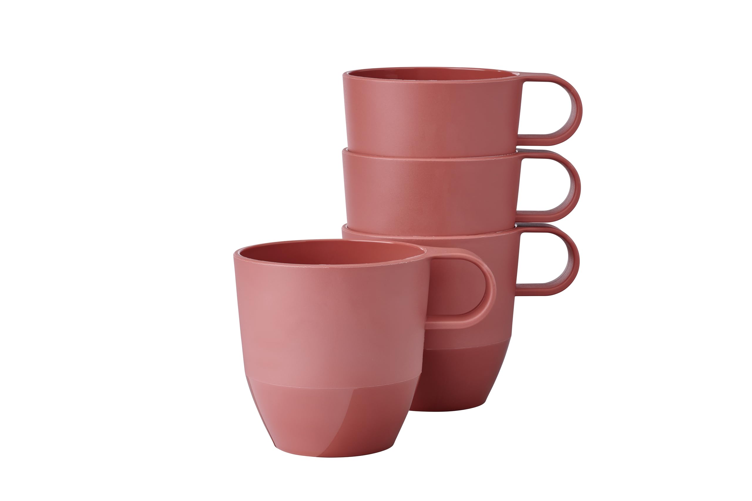 Mepal - Mug 4 pieces Silueta - Tea and coffee cup - Dishwasher & microwave resistant - Tableware - 300 ml - Vivid mauve