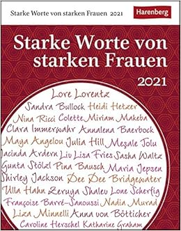 Starke Worte Von Starken Frauen Kalender 2021 Amazon De Harenberg Durdel Hoffmann Sabine Lotz Brigitte Bucher