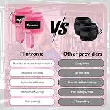 Flintronic 2Pcs Ankle Straps for Cable Machine with D-Rings Pink view 4