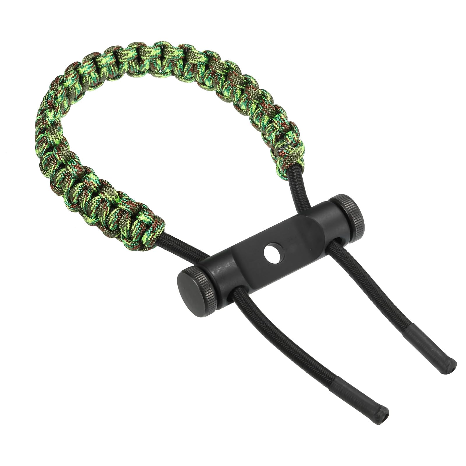 PATIKIL Archery Bow Wrist Sling, Adjustable Compound Braided Wrist Strap for Bow Target Shooting, Green Camouflage