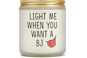 CINGUE Gifts for Him - Light Me When You Want A BJ Candle, Funny Birthday Gifts for Men Naughty Valentines Day Engagement Anniversary Christmas Gifts for Husband Boyfriend Fiance Guy