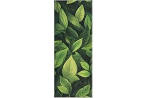 Kigai Hot Yoga Towel Green Leaves Non Slip Sweat Absorbent Yoga Mat Towel Lightweight and Portable for Travel Workout Pilate 