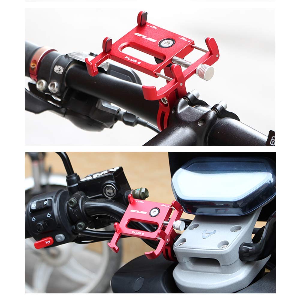 GUB Bike Phone Mount Holder, Aluminum Motorcycle Phone Holder Mount 360° Rotation for iPhone 13 14 15 Pro max 16 Pro, Samsung S24 S23 S22 S21 Note20/10 4.7-6.8