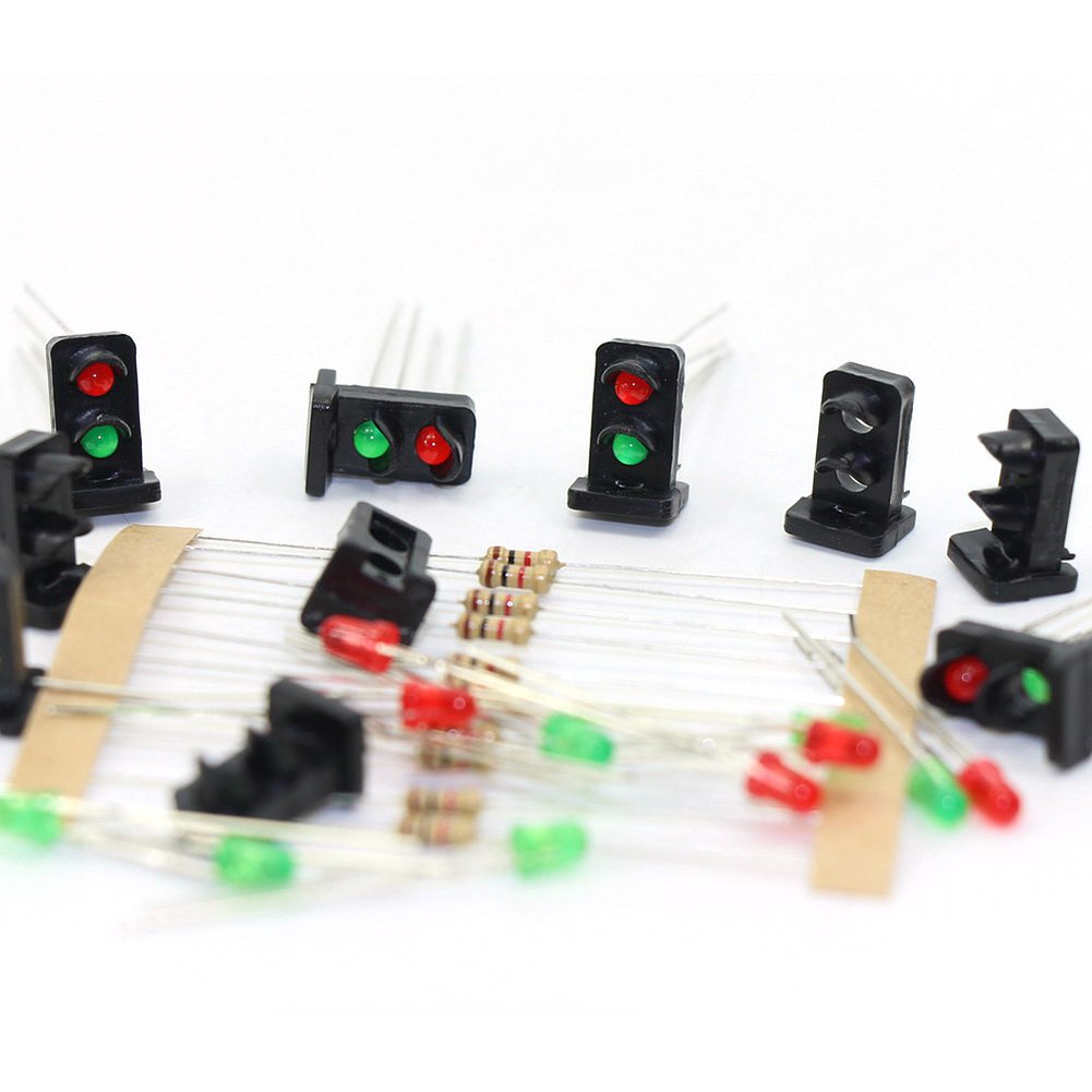 Evemodel JTD19 10 sets Target Faces With LEDs Railway Dwarf signal HO OO Scale 2 Aspects