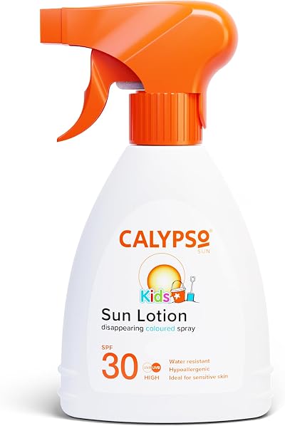 Calypso Kids Coloured Spray SPF 30 Blue Disappearing Lotion Sunscreen 200ml