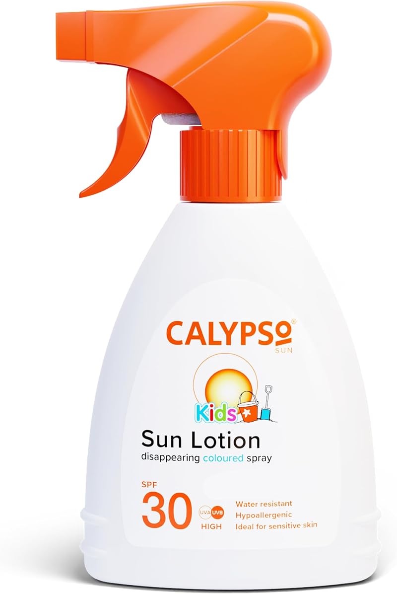 Calypso Kids Coloured Spray SPF 30 Blue Disappearing Lotion Sunscreen 200ml