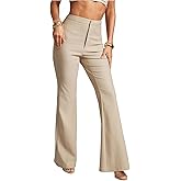 winkbay Women's Elegant Flare Dress Pants High Waisted Stretchy Work Office Trousers