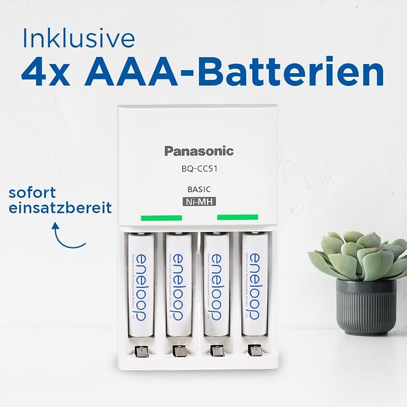 Basis-Ladegerät für 2 oder 4 AA/AAA NI-MH-Akkus