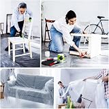 ARVO 3 Pack Extra Large Plastic Dust Sheets 12ft x 9ft 3.6m x 2.75m Waterproof view 5