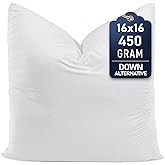 Utopia Bedding Throw Pillows (Set of 1, White) – 16 x 16 Inches Down Alternative Pillows for Bed, Sofa, and Couch - Fluffy Decorative Stuffer Pillow for Indoors & Outdoors