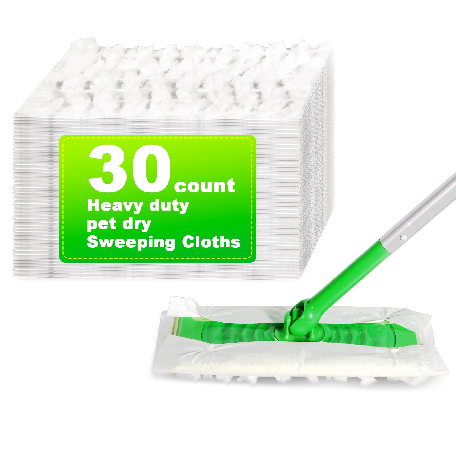 Photo 1 of *INCOMPLETE** Vowanop Heavy Duty Dry Sweeping Cloths Pads for Swiffer Sweeper Mop, Disposable Microfiber Duster Mop Pads Refills for Cleaning Hardwood Floor Dust and Pet Hair