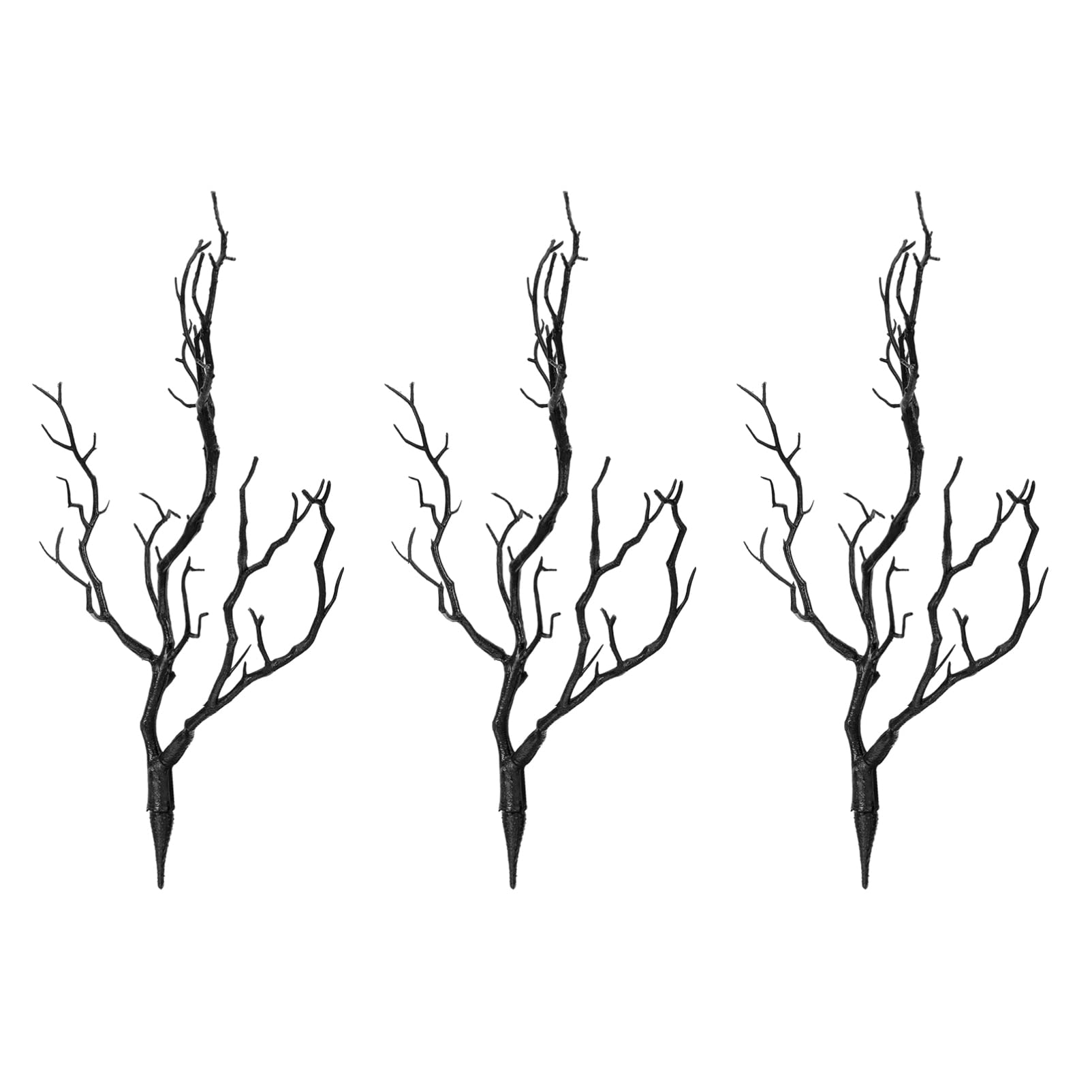 Dried Tree Branches Manzanita Branches 3Pcs Pretty DIY Antler Headdress Interesting DIY Accessories Simulation Coral Branch Black Decorative Plant Twigs