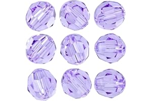 50pcs Adabele Austrian 8mm Faceted Loose Round Crystal Beads Light Violet Compatible with 5000 Swarovski Crystals Preciosa SS2R-804