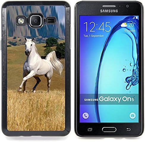 Qstar Colorful Printed Hard Protective Back Case Cover Shell Skin for Samsung Galaxy On5 O5 (Mustang Horse Steppe Great Wild Outback Freedom)
