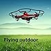 Remote Control Airplane RC Mini Drone for Kids 2.4Ghz 6-Axis Gyro 4 Channels Quadcopter Indoor / Outdoor Flying Helicopter RTF for Beginner Drone Training (Red)