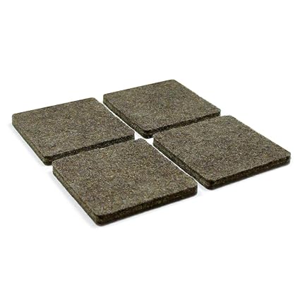 ajile 64 Pcs Square Adhesive Felt Pad 2.5 x 2.5 cm Brown for Chair Leg (2 Sheets of 32) Floor Protection for Wooden Floor Square Stick-on Furniture Slide Glide - PAC825x64-FBA