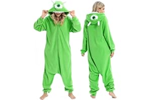 Wishliker Unisex Adult Onesie Costume Halloween Christmas Cosplay Animal Cartoon Pajamas