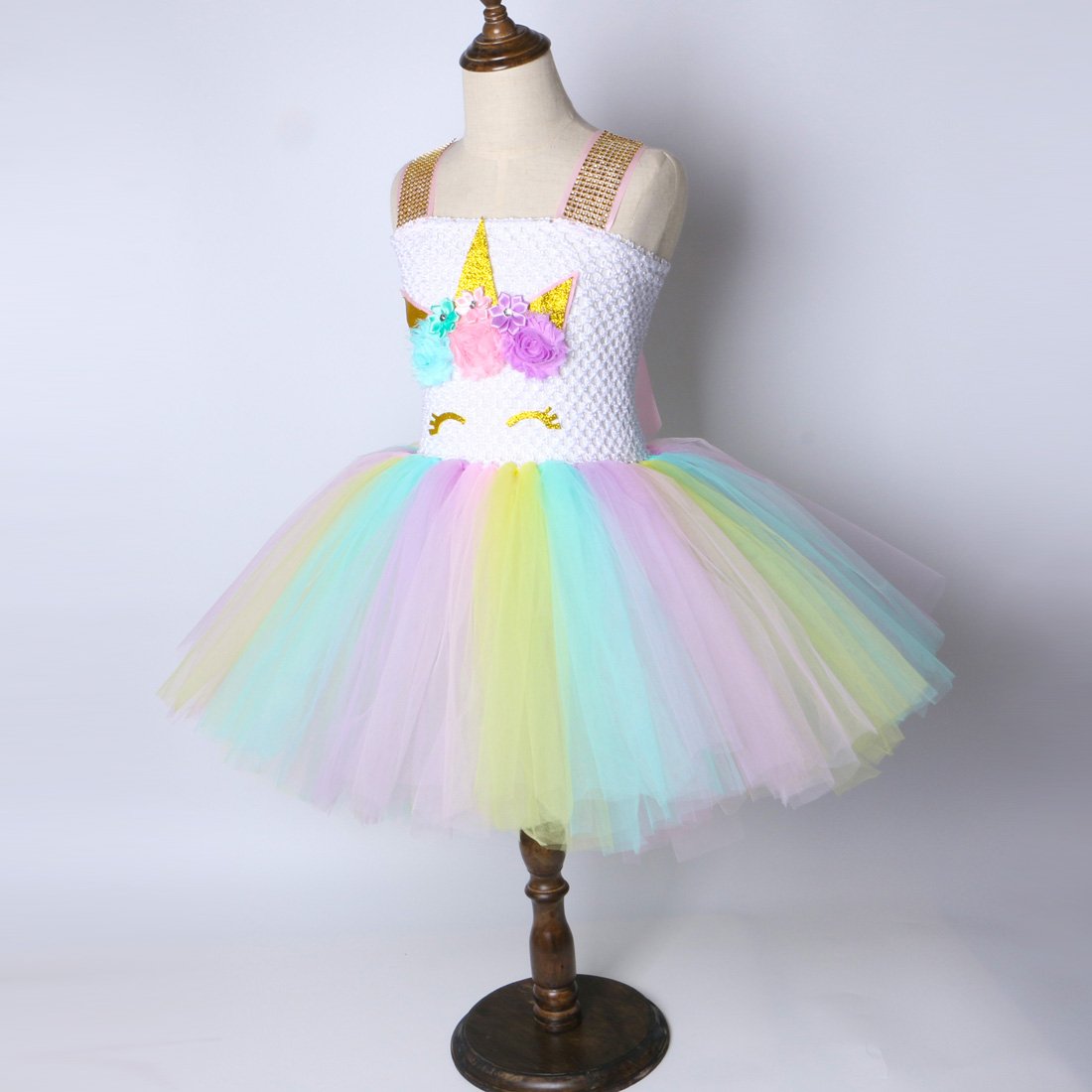 Pastel Unicorn Tutu Dress for Girls Kids Birthday Party ...