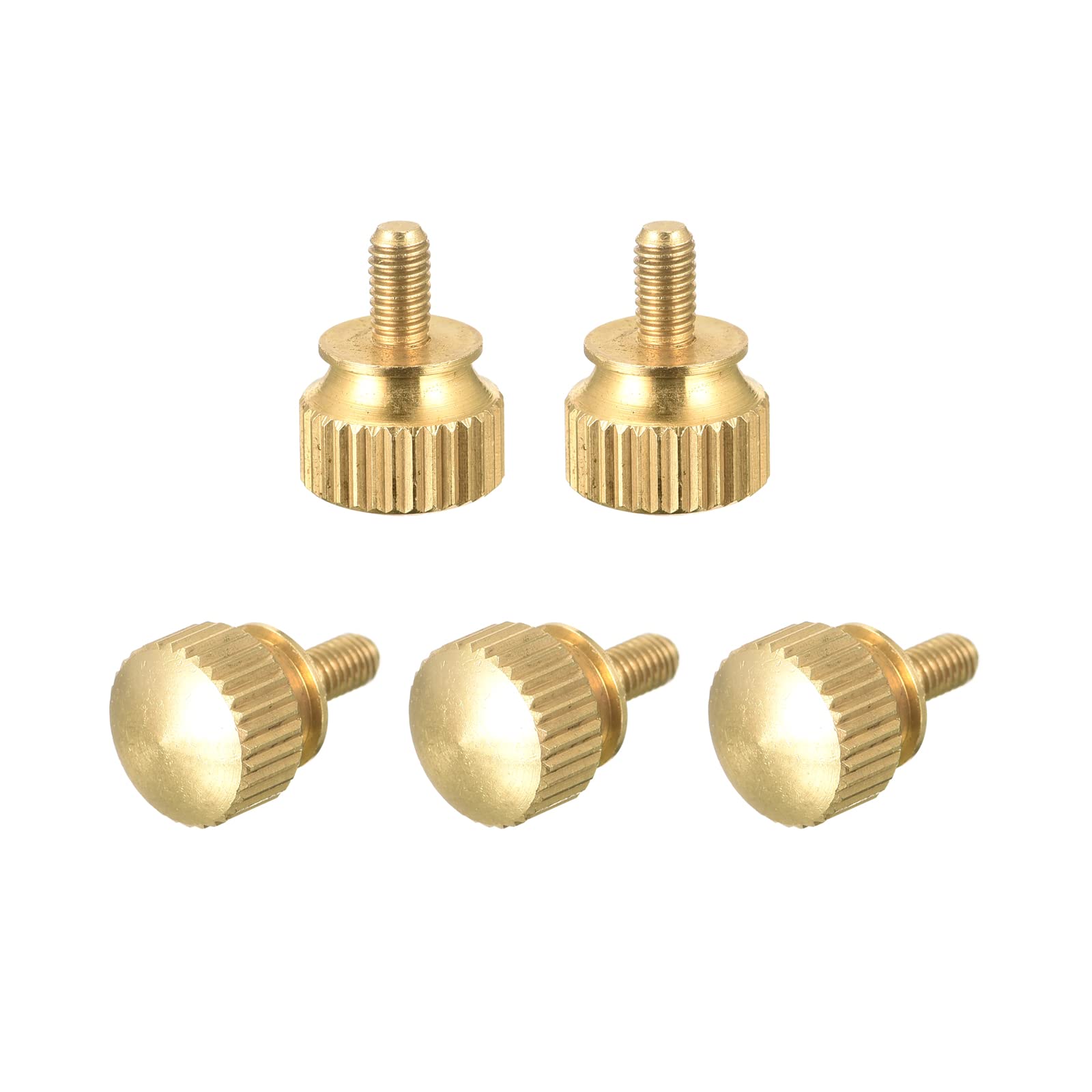 Photo 1 of uxcell 5Pcs Knurled Thumb Screws, M3x6mm Brass Shoulder Bolts Stepped Grip Knobs Fasteners for PC, Electronic, Mechanical