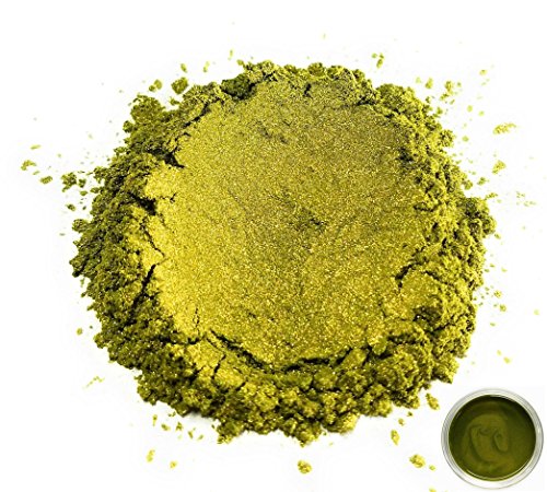 50gr "Olive Yellow" Mica Powder Pigments (Resin, Paint, Epoxy, Soaps, Nail Polish, Liquid Wraps)
