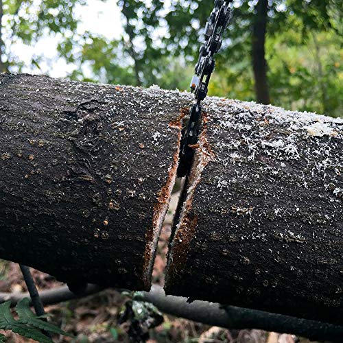 YaXuan Hand Chainsaw ,Portable ,Wild Survival Equipment Wire Saw Fretsaw Folding Saw,for Gardening Survival Outdoor Camping Wood Cutting (Color : Black, Size : 50 Teeth - Serrated Length 96cm)