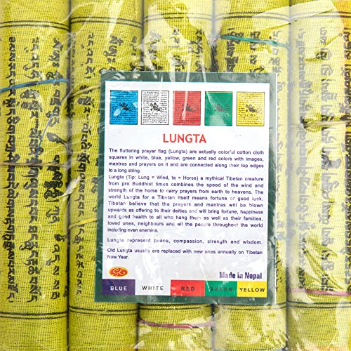 Tibetan Prayer Flags Handmade in Nepal Affirmation Wind Horse Flag 5 Rolls
