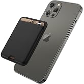 iLodn Magnetic Wallet Compatible with MagSafe for iPhone 17 16 15 14 13 12 Pro Max Air Plus Model, Mag 3 Safe Card Holder Stick on Accessories for Cell Phone &amp; Case, Jet