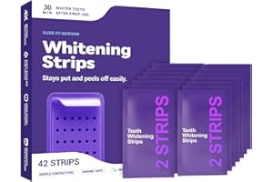 Purple Teeth Whitening Strips – Gentle Daily Purple Whitening Strips for Surface Stain Reduction & Natural Shine, Portable Wh