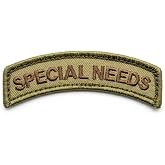 Mil-Spec Monkey Special Needs Tab Patch, Multicam, 3.25 x 1.1 in | 3.25in x 1.1in tab patch; Multicam; hook-and-loop back; MSM durability; fits gear, packs, hats