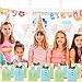 Haperlare 50 pcs My Little Man Candy Favor Boxes Boy Baby Shower Party Favor Boxes with Blue Green Bow Tie Ribbon Paper Candy Bags for Blue Green Gingham Party Decorations Supplies