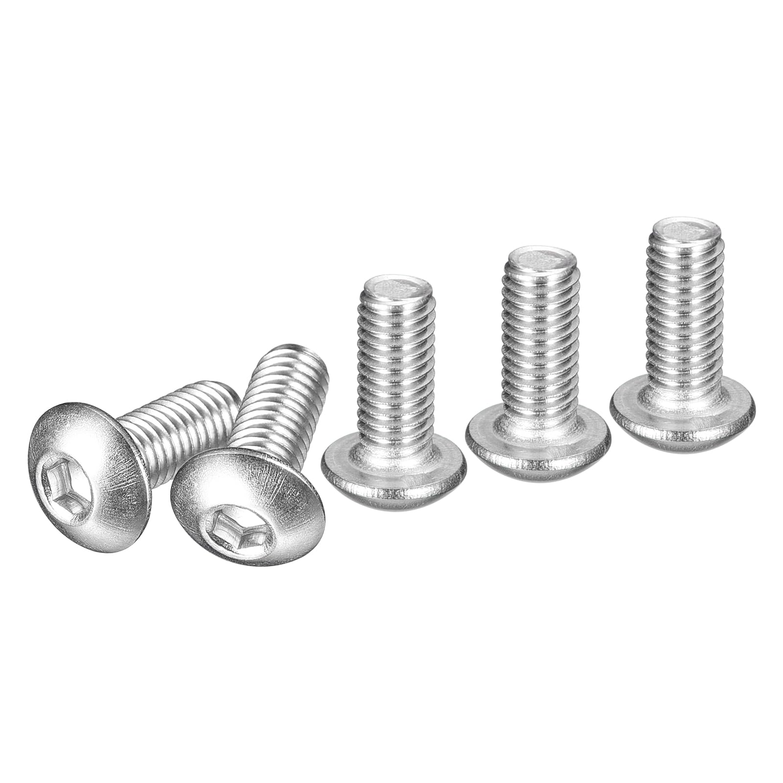 DTGN M5-0.8x12mm Button Head Socket Cap Screws - 100Pack - Good for Machine - 304 Stainless Steel 18/8 - Hex Drive Full Thread Fasteners — image 1