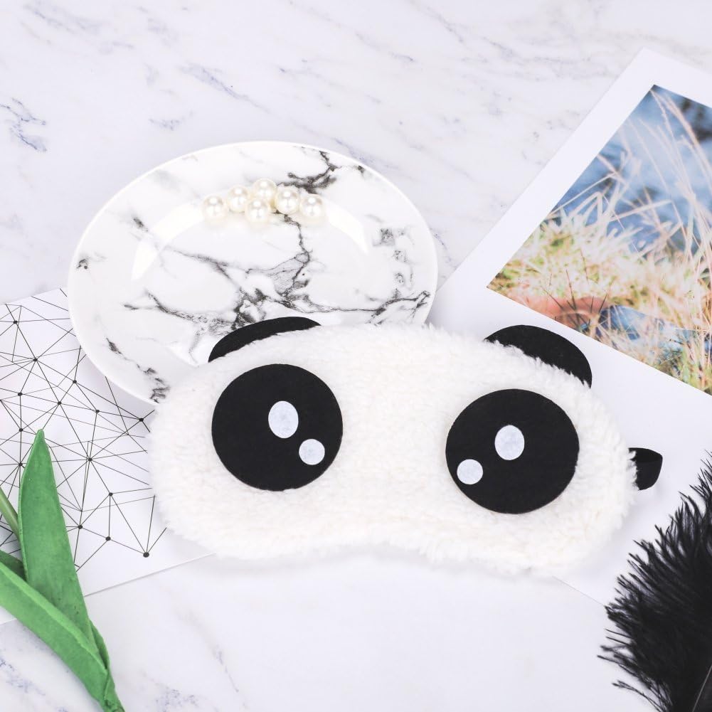 Cute Panda Sleep Eye Mask Sleep Mask for Nap Travel Blindfold Eyeshade for Sleep Lovely Soft Eyepatch for Girls Kids with Strap Adjustable Blindfold 1 Pack Good Night for Ladies Valentine Gift - Image 4