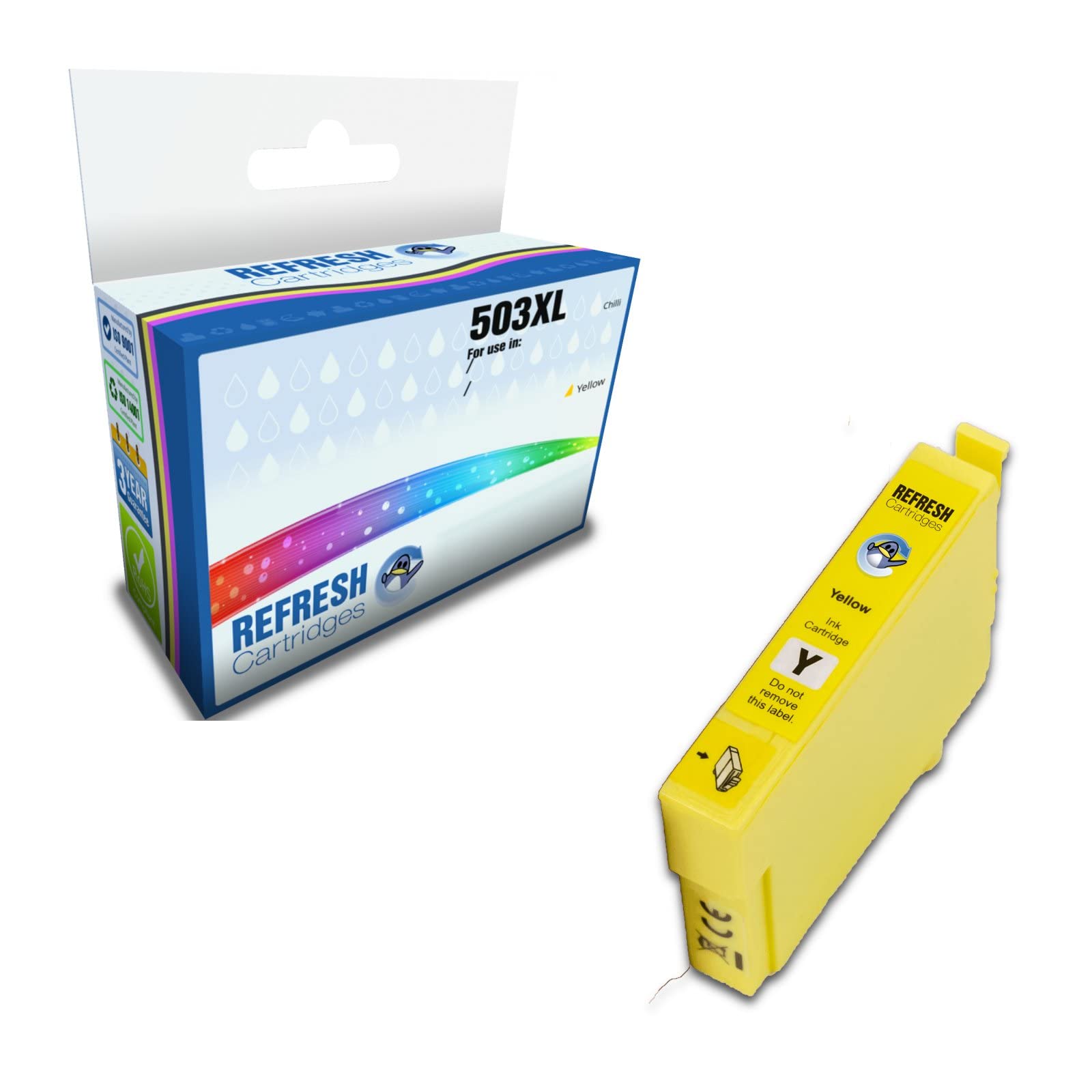 Remanufactured 503XL (C13T09R44010) High Capacity Yellow Ink Cartridge Replacement for Epson Printers
