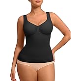 FeelinGirl Women Tank Tops Shapewear: Tummy Control Compression Tank V Neck Seamless Body Shaper Camisole Tops for Women