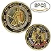 zcccom 2 pcs Set of Challenges Coins Deluxe Collector’s Set | God Challenge Coin - Officially Licensed Each Coin Comes w/ a Plastic Round Display Case (God Challenge Coin)