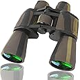 Binoculars for Adults 20x50 High Power Military Binoculars for Adults and Kids with Low Light Night Vision,Compact Waterproof Bird Watching Travel Hunting Stargazing BAK-4 Prism FMC Lens(Brown-2)