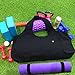 Uhawi Yoga Mat Bag Large Yoga Mat Tote Sling Carrier with 4 Pockets Fits All Size Mats With Multi-Functional Storage Pockets Light And Durable（With Yoga Mat Carrying Strap） (black)