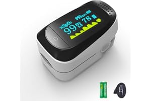 Oxygen Meter Finger Monitor, Home Heart Rate and Pulse Oximeter, Easy to Use, Low Power Consumption, Easy to Carry, High-Grad