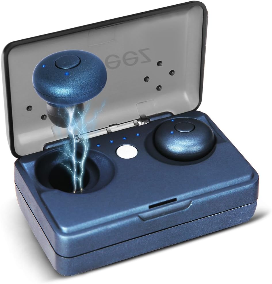 True Wireless Headphones,Kitbeez Mini Bluetooth Earbuds Bluetooth V4.2 Hands Free Call in Ear Sport Headphones IPX5 Waterproof Noise Cancelling Stereo Earphone with Mic and 2600 mAh Charging Case