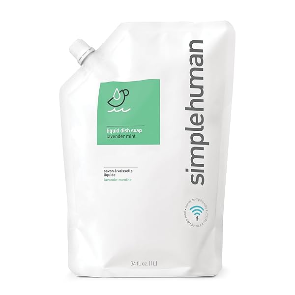 SIMPLEHUMAN LAVENDER MINT DISH SOAP REFILL POUCH, 34...