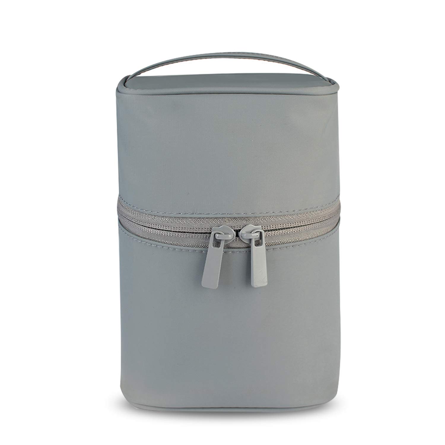 FANDARE New Makeup Bag for Women Travel Cosmetic Bags Girl Portable Makeup Pouch Toiletry Bags Gym Wash Bag Waterproof Nylon Gray