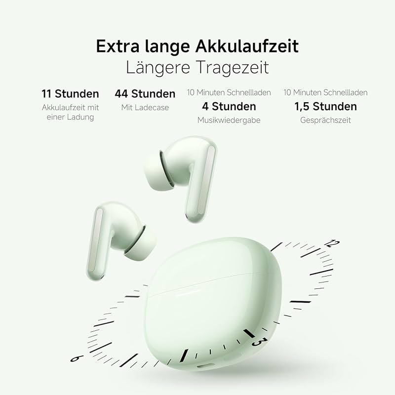 Redmi Buds 8, Kopfhörer, 50dB ANC, 11h+44h Akku, Grün